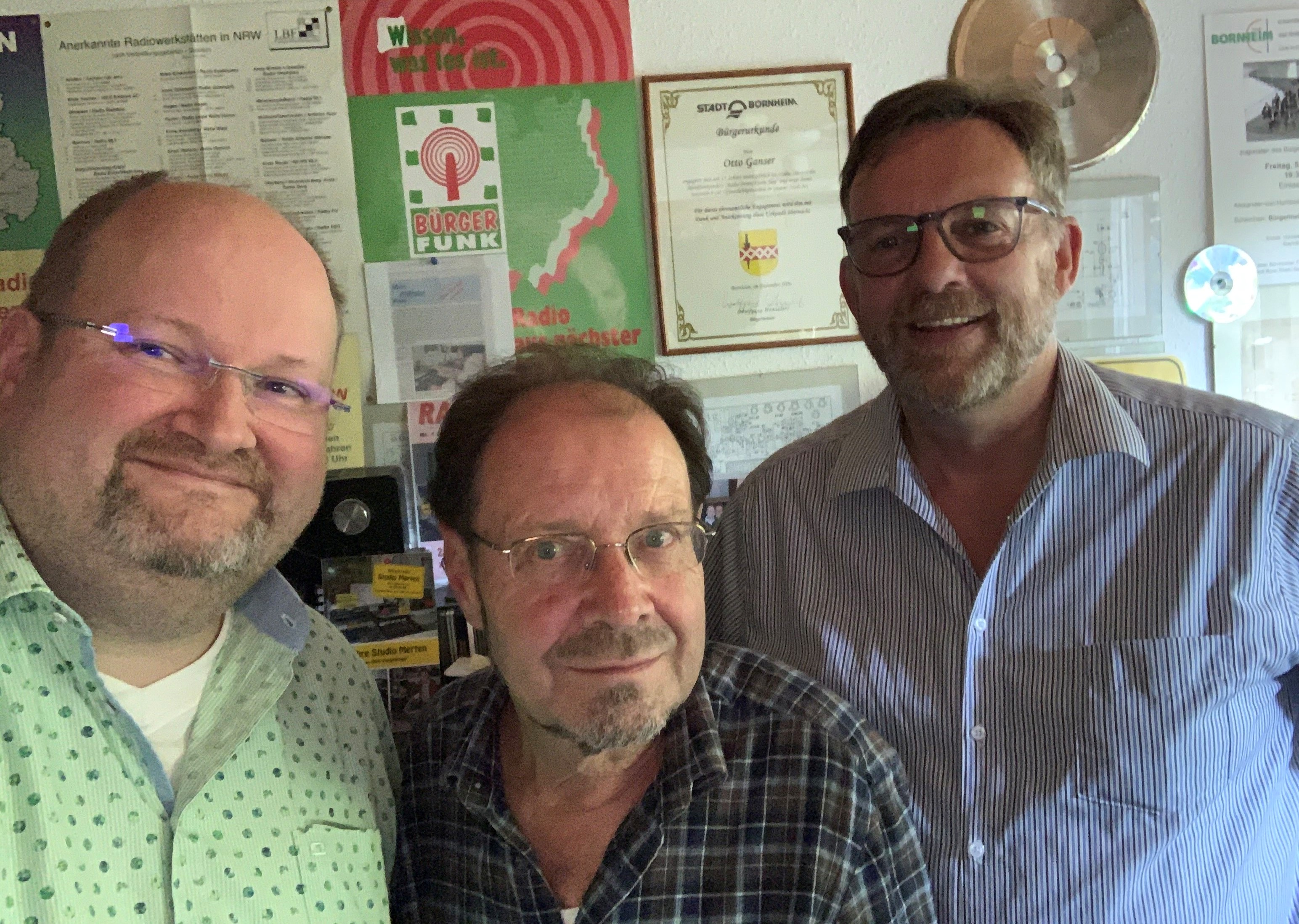 v.l. Klaus Offermann, Otto Ganser und Dieter Arera-Hoffmann