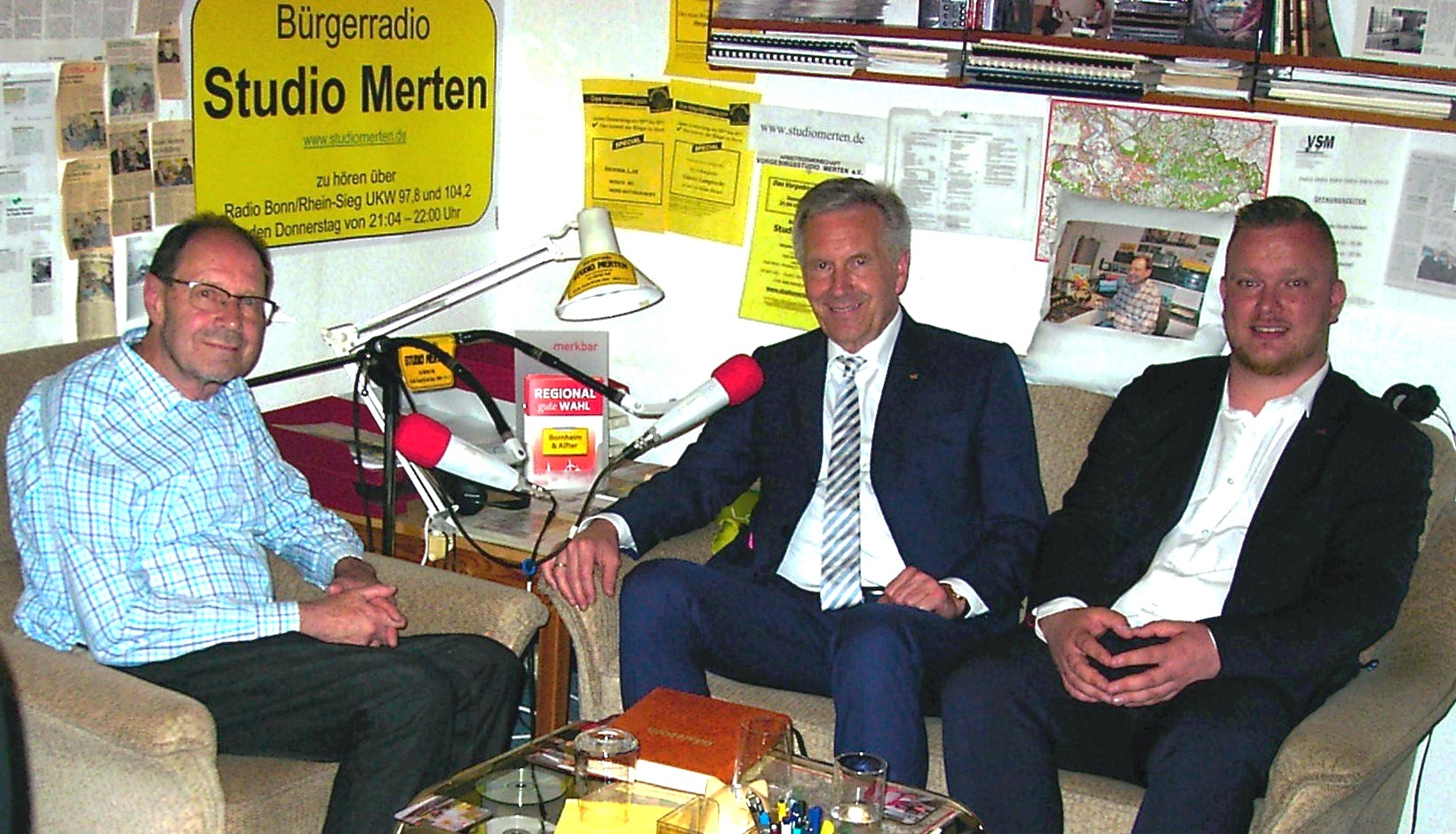 v. l.; Otto Ganser, Christian Wulff und Dominik Pinsdorf